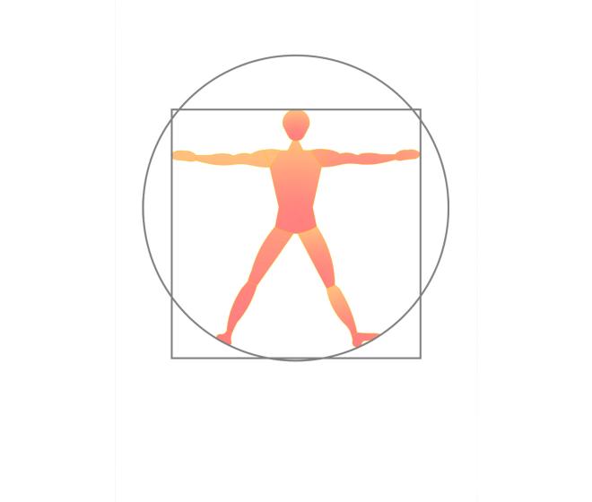 Vitruvian Man (Uomo Vitruviano) by Leonardo da Vinci